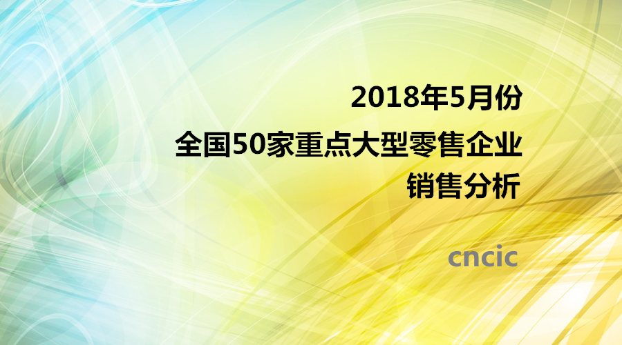 2018年一季度全国50家重点大型零售企业销售分析