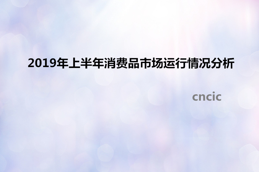 2019年上半年消费品市场运行情况分析