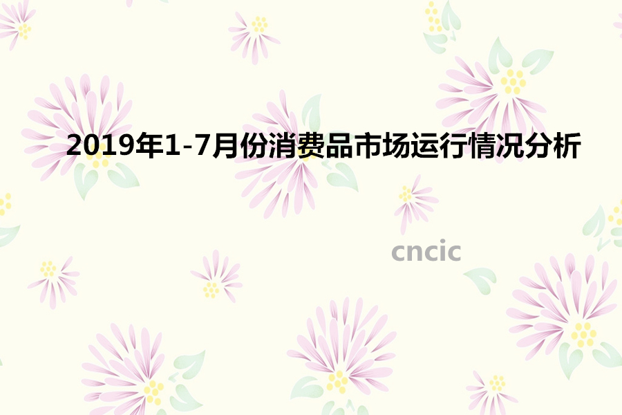 2019年1-7月份消费品市场运行情况分析