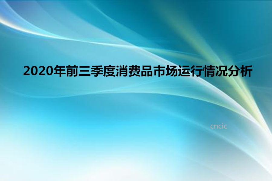 2020年前三季度消费品市场运行情况分析