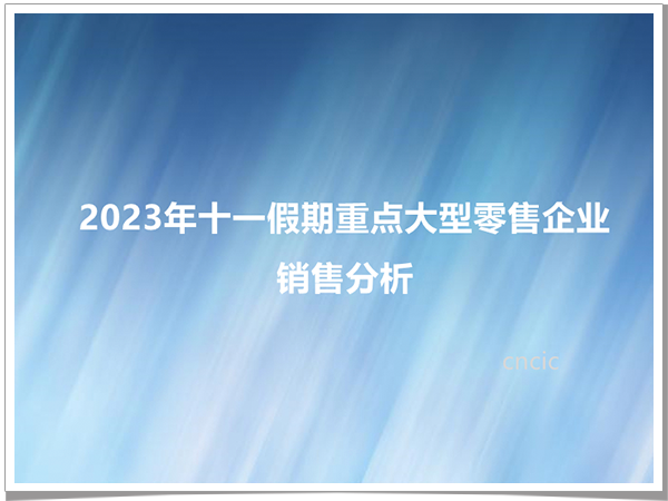 2023年十一假期重点大型零售企业零售额同比上涨6.2%