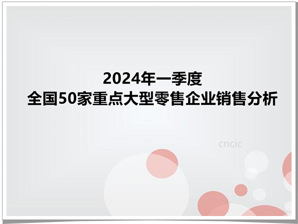 2024年一季度全国50家重点大型零售企业销售分析